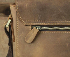Leather Brown Mens Vintage Small Side Bag Shoulder Bags Small Messenger Bag For Men - imessengerbags