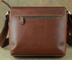 Leather Brown Mens Vintage Small Side Bag Shoulder Bags Small Messenger Bag For Men - imessengerbags