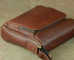 Leather Brown Mens Vintage Small Side Bag Shoulder Bags Small Messenger Bag For Men - imessengerbags