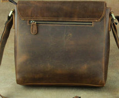 Leather Brown Mens Vintage Small Side Bag Shoulder Bags Small Messenger Bag For Men - imessengerbags