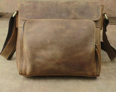 Leather Brown Mens Vintage Small Side Bag Shoulder Bags Small Messenger Bag For Men - imessengerbags
