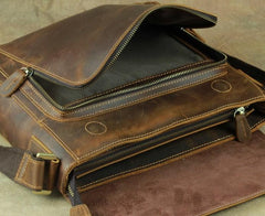 Leather Brown Mens Vintage Small Side Bag Shoulder Bags Small Messenger Bag For Men - imessengerbags