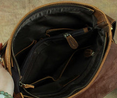 Leather Brown Mens Vintage Small Side Bag Shoulder Bags Small Messenger Bag For Men - imessengerbags