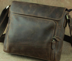 Leather Brown Mens Vintage Small Side Bag Shoulder Bags Small Messenger Bag For Men - imessengerbags