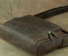 Leather Brown Mens Vintage Small Side Bag Shoulder Bags Small Messenger Bag For Men - imessengerbags