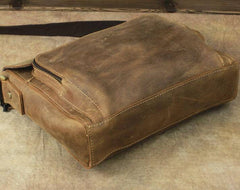 Leather Brown Mens Vintage Small Side Bag Shoulder Bags Small Messenger Bag For Men - imessengerbags