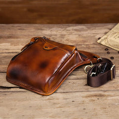 Cool Leather Men's Belt Pouch Waist Bag Small Side Bag Drop Leg Bag For Men - imessengerbags