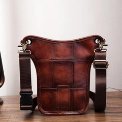 Cool Leather Men's Belt Pouch Waist Bag Small Side Bag Drop Leg Bag For Men - imessengerbags