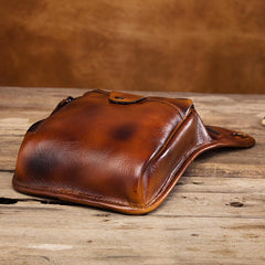 Cool Leather Men's Belt Pouch Waist Bag Small Side Bag Drop Leg Bag For Men - imessengerbags