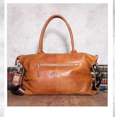Leather Mens Large Black Travel Handbag Weekender Bag Brown Duffle Bag Luggage Bag for Men - imessengerbags
