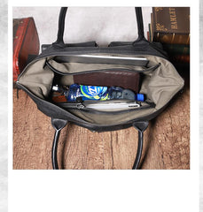 Leather Mens Large Black Travel Handbag Weekender Bag Brown Duffle Bag Luggage Bag for Men - imessengerbags