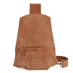 Cool Brown Leather Mens Sling Bag Sling Shoulder Bag Chest Bag Sling Crossbody Bag For Men - imessengerbags
