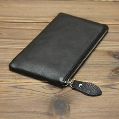 Retro MENS LEATHER SLIM ZIPPER CLUTCH WALLET PURSE BAG CLUTCH BAG FOR MEN