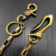 Cool Brass Gold Mens Wallet Chain Biker Wallet CHain Pants Chain Jeans Chain Jean Chain For Men - imessengerbags