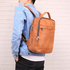 Cool Leather Mens 13inch Computer Backpack School Backpack Travel Backpack for Men - imessengerbags