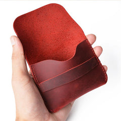 Vintage Brown Leather Men's Coin Holder Black Card Wallet Slim billfold Wallet For Men - imessengerbags