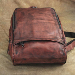 Vintage Leather Men's Backpack 13'' Laptop Backpack School Backpack For Men - imessengerbags