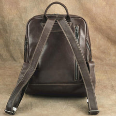 Vintage Leather Men's Backpack 13'' Laptop Backpack School Backpack For Men - imessengerbags