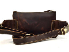 Brown Cool LEATHER MENS FANNY PACK FOR MEN BUMBAG Vintage WAIST BAGS