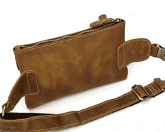 Brown Cool LEATHER MENS FANNY PACK FOR MEN BUMBAG Vintage WAIST BAGS