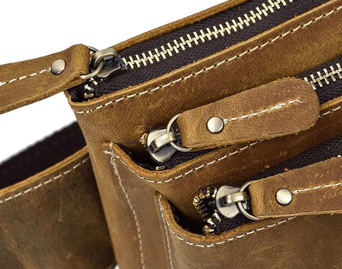 Leather mens bum sales bag