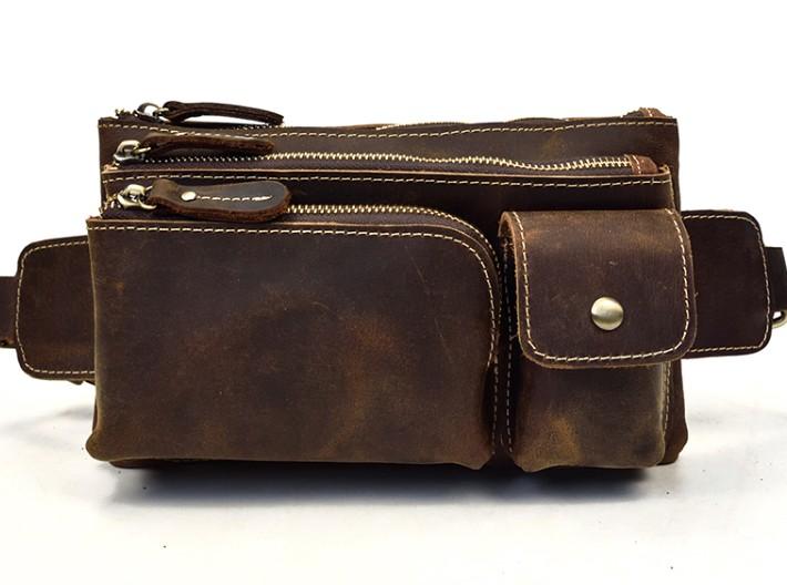 Leather Mens Fanny Pack Waist Bag Hip Pack Belt Bag Bumbag for Men –  iwalletsmen