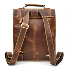 Cool Leather Mens Briefcase Handbag Backpack Satchel Backpack Travel Backpack for Men - imessengerbags