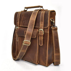 Cool Leather Mens Briefcase Handbag Backpack Satchel Backpack Travel Backpack for Men - imessengerbags