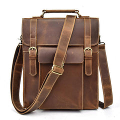 Cool Leather Mens Briefcase Handbag Backpack Satchel Backpack Travel Backpack for Men - imessengerbags