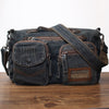 Black Denim Side Bag Mens Denim Vintage Messenger Bag Vintage Denim Crossbody Bags For Women