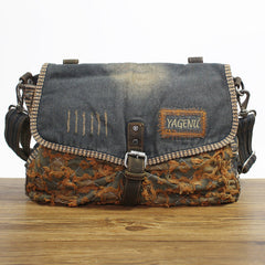 Denim Side Bags Womens Blue Denim Messenger Bag Vintage Denim Shoulder Bags For Women