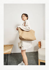 Simple Canvas Womens Mens Tote Bag Messenger Tote Shoulder Bags Canvas Tote Purse for Women - imessengerbags