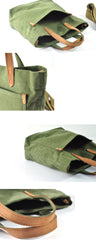 Simple Leather Canvas Womens Mens Small Tote Shoulder Bag Messenger Bag Canvas Handbag For Men Women - imessengerbags