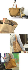 Simple Canvas Mens Womens Tote Shoulder Bags Messenger Handbag Camel Tote Side Bag For Men and Women - imessengerbags
