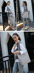 Simple Canvas Mens Womens Shoulder Tote Bag Messenger Bag Tote Handbag Side Bag For Men and Women - imessengerbags