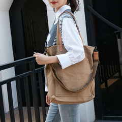Simple Canvas Mens Womens Shoulder Tote Bag Messenger Bag Tote Handbag Side Bag For Men and Women - imessengerbags