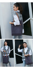 Simple Canvas Mens Womens Shoulder Tote Bag Messenger Bag Tote Handbag Side Bag For Men and Women - imessengerbags