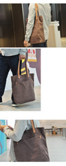Simple Canvas Mens Womens Shoulder Tote Bag Messenger Bag Tote Handbag Side Bag For Men and Women - imessengerbags