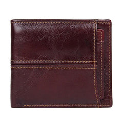 Simple Anti-Theft Leather Men's RFID billfold Wallet Multi-Card Wallet For Men - imessengerbags