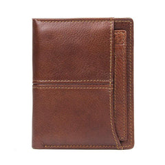 Simple Anti-Theft Leather Men's RFID billfold Wallet Multi-Card Wallet For Men - imessengerbags