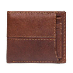 Simple Anti-Theft Leather Men's RFID billfold Wallet Multi-Card Wallet For Men - imessengerbags