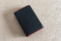 Cool Black Leather Mens Classic Zippo Lighter Case Handmade Standard Zippo Lighter Holder for Men - imessengerbags