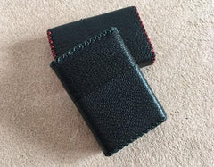Cool Black Leather Mens Classic Zippo Lighter Case Handmade Standard Zippo Lighter Holder for Men - imessengerbags