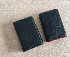 Cool Black Leather Mens Classic Zippo Lighter Case Handmade Standard Zippo Lighter Holder for Men - imessengerbags