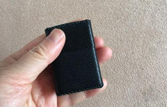 Cool Black Leather Mens Classic Zippo Lighter Case Handmade Standard Zippo Lighter Holder for Men - imessengerbags