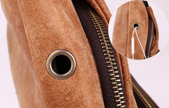 Cool Camel Leather Chest Bag Sling Bag Sling Crossbody Bags For Men - imessengerbags