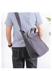 Canvas Mens Womens Large Side Bag Postman Bag Handbag Tote Bag Messenger Bag for Men