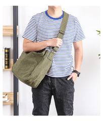 Canvas Mens Womens Large Side Bag Postman Bag Handbag Tote Bag Messenger Bag for Men