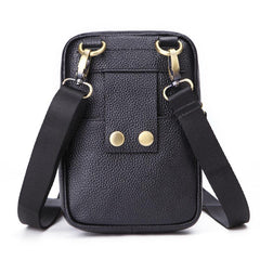 Fashion Brown Leather Men's Belt Pouch Belt Bag Black Mini Side Bag For Men - imessengerbags