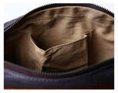 Casual Waxed Canvas Leather Mens MIni Side Bag Gray Courier Bag Messenger Bag for Men - imessengerbags